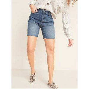 Old Navy Extra High-Waisted Sky-Hi Cut-Off Jean Shorts 14 NWT